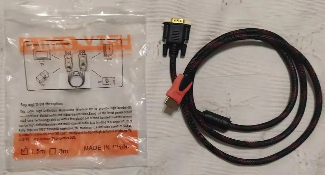 Высокоскоростной позолоченный усиленный кабель GBX HDMI-VGA 2