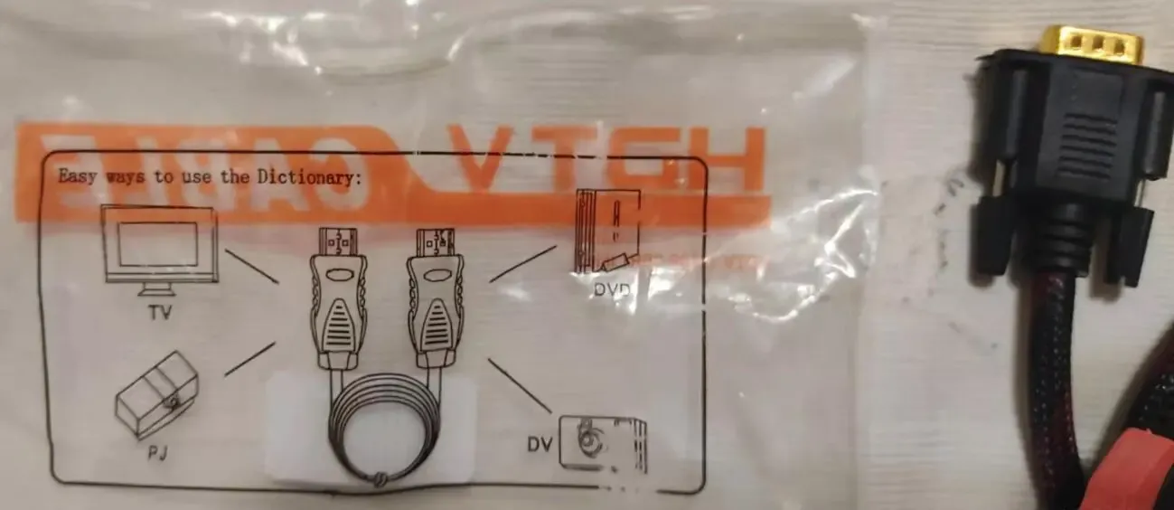 Высокоскоростной позолоченный усиленный кабель GBX HDMI-VGA 4