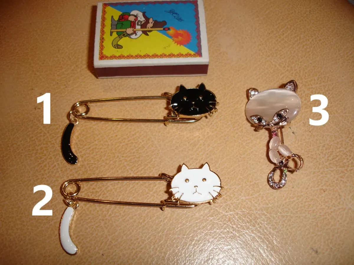 Брошь/брошка як подарунок - КІТ; МАК; БАМБУК; ГІЛОЧКА. Нові.Якісні. 2