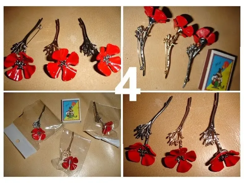 Брошь/брошка як подарунок - КІТ; МАК; БАМБУК; ГІЛОЧКА. Нові.Якісні. 7