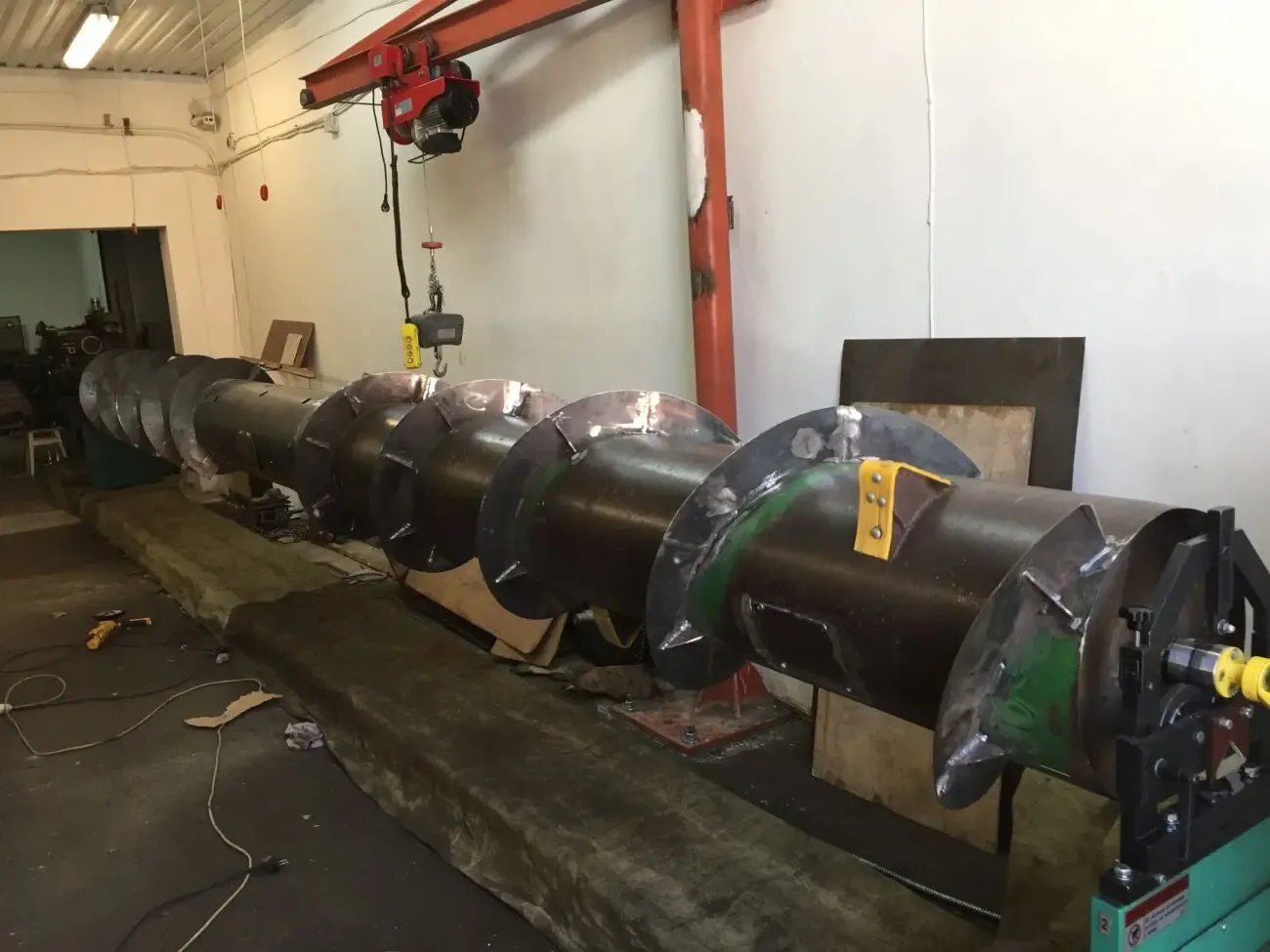 Ремонт шнека жатки комбайна 7