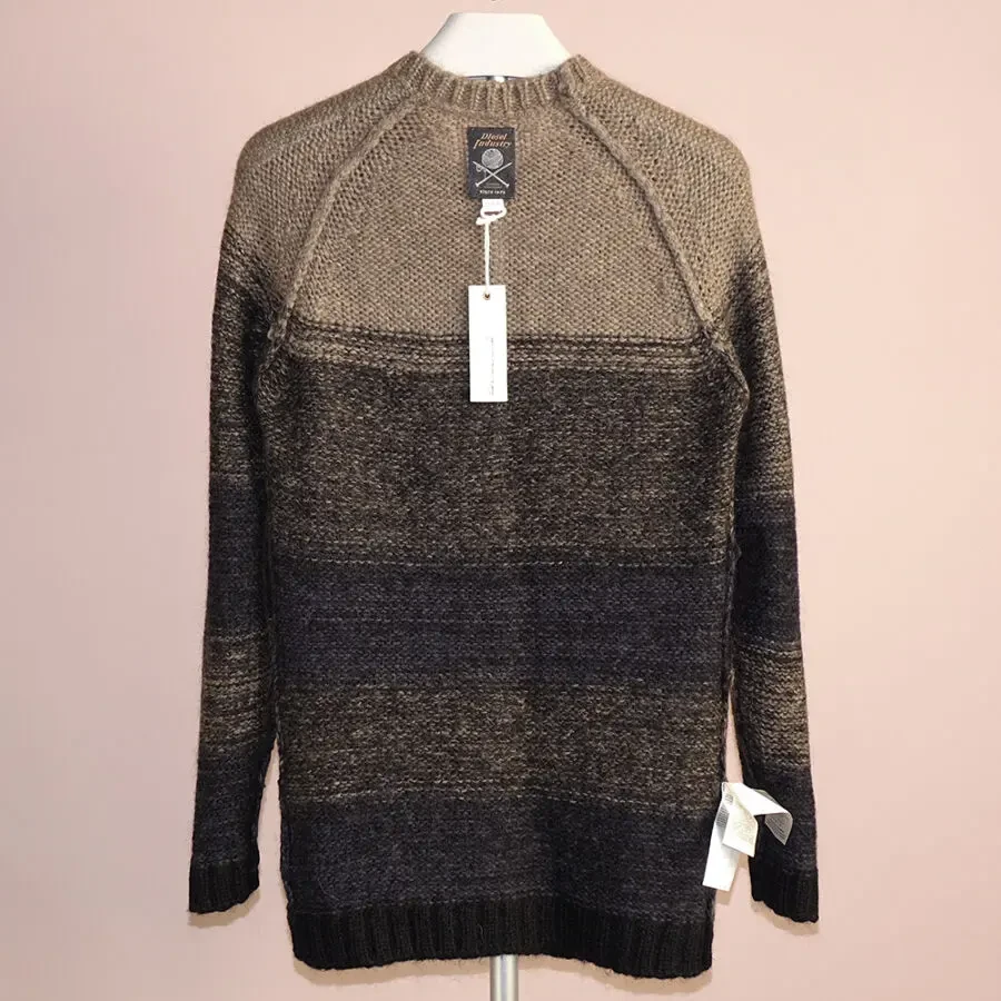 Diesel Италия р. S мужской вязаный свитер 30% мохер джемпер мохеровый 9
