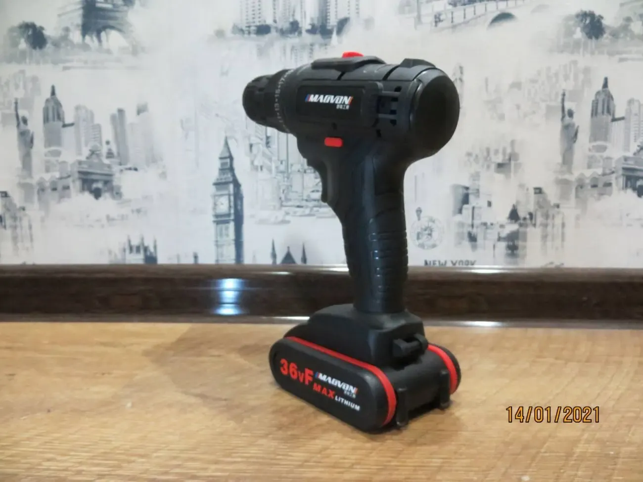 Акумуляторний шуруповерт MAOVON 36VF Li-ion з насадками 6