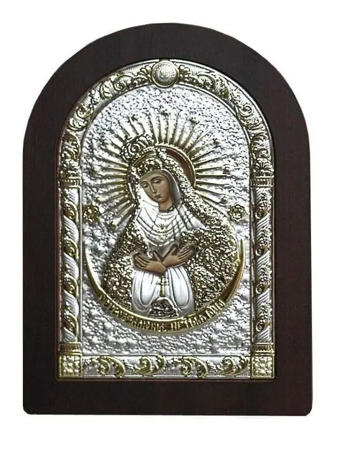 Икона Остробрамская Серебряная С Позолотой AGIO SILVER