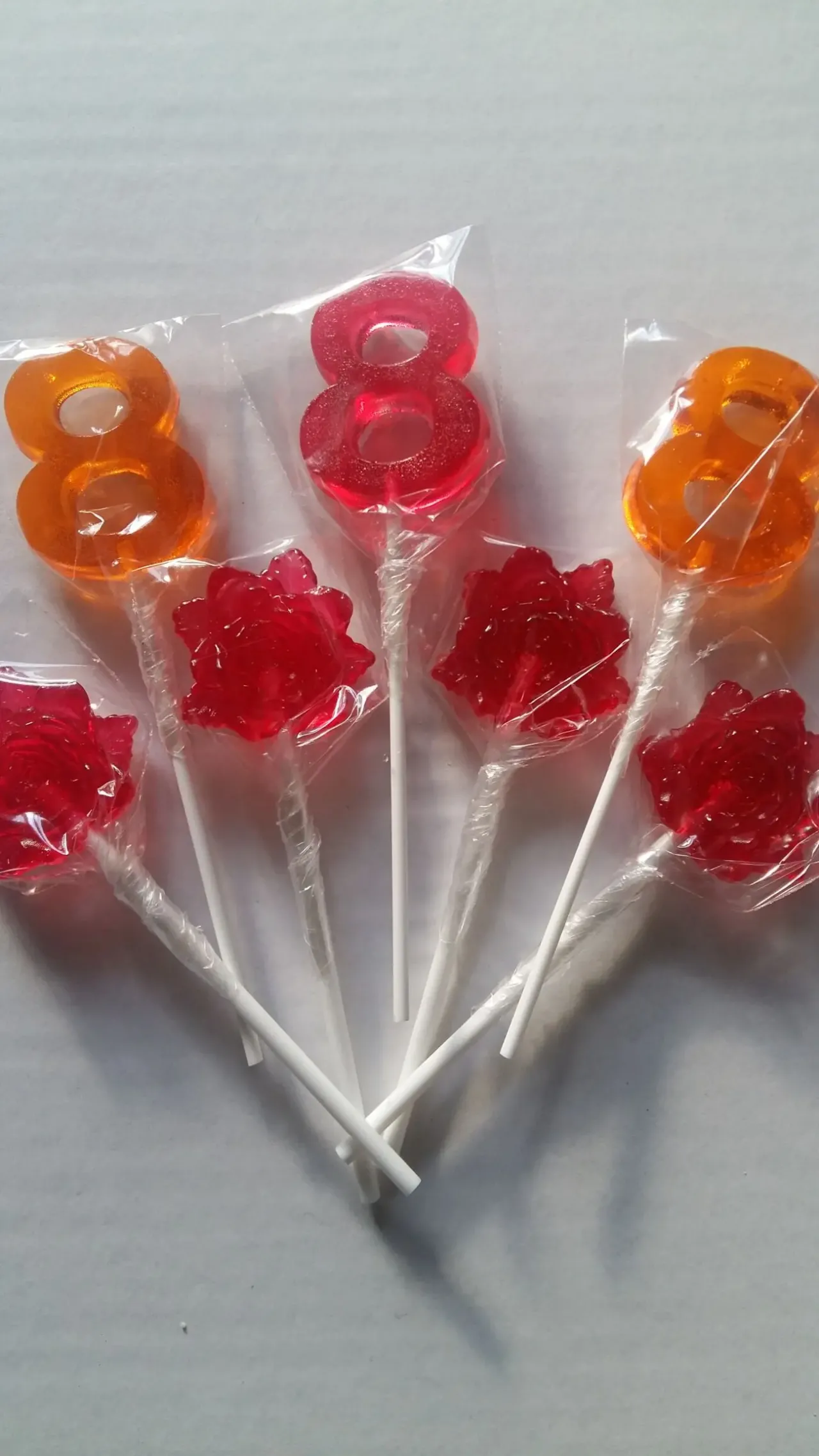 Леденцы на палочке к 8 марта (Сердце, губы, роза) 5