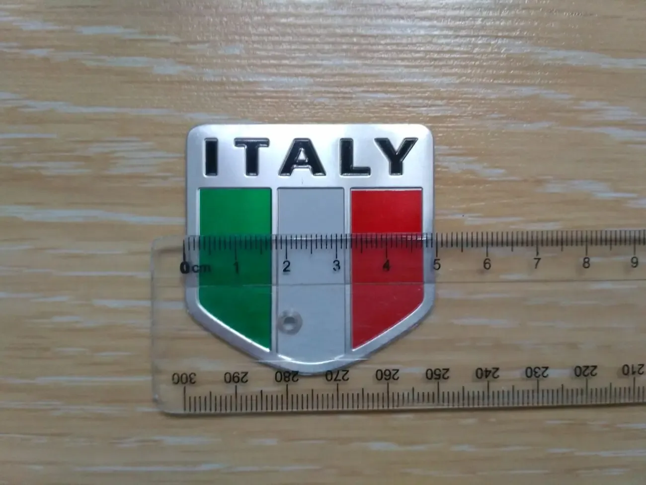 Наклейка на авто или мото Флаг № 6 Италии Алюминиевая 5