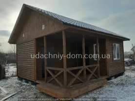 Дом дачный из корабельной доски 6*7 с террасой 3*4