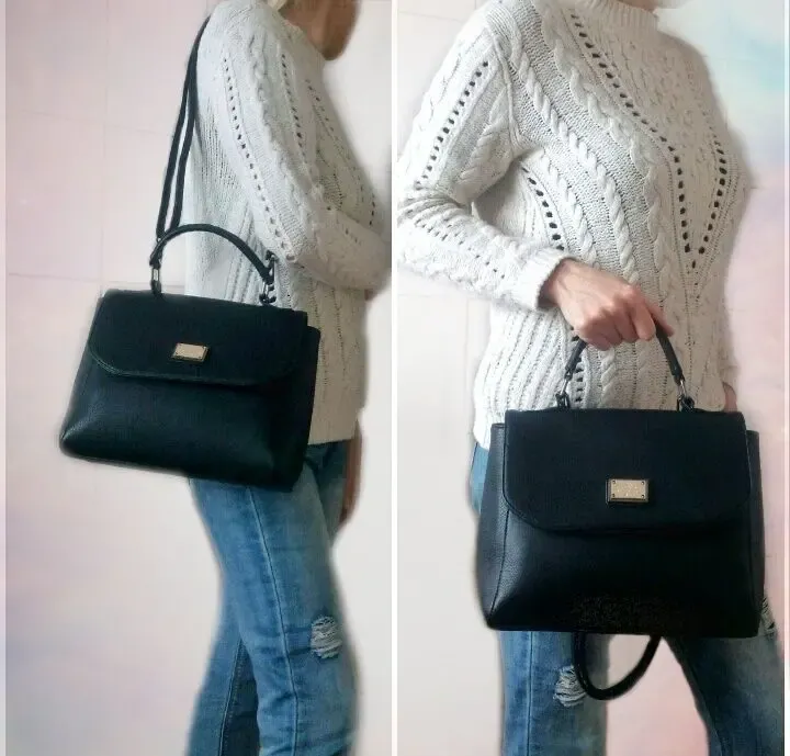 Чёрная сумка портфель Diary Klava 2