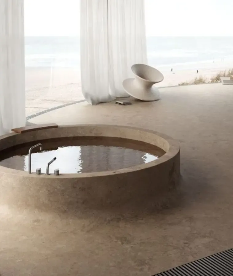 Ванна, джакузи, бетонная ванна, поддон из бетона душ умывальник чаша 6