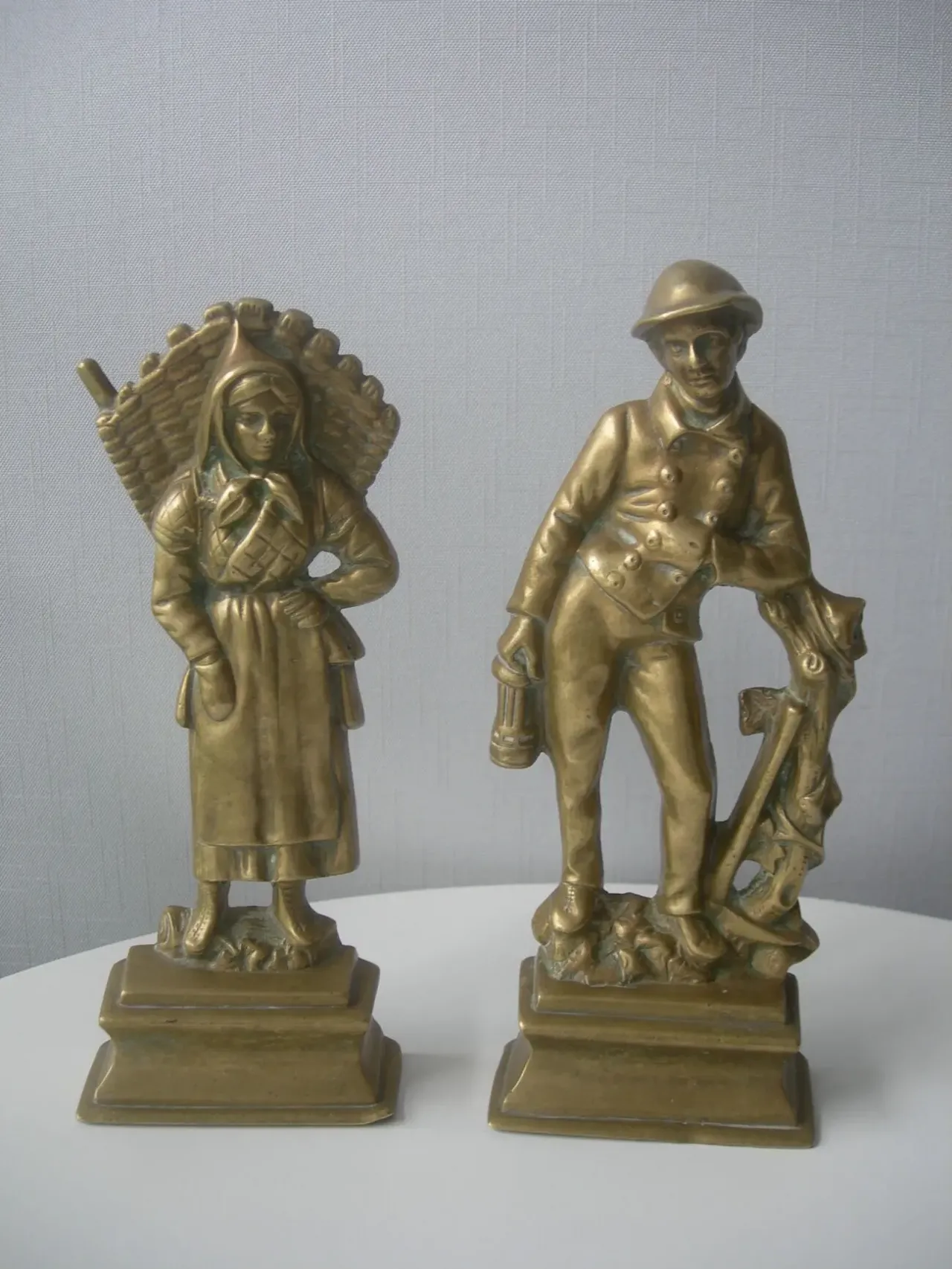 Каминные фигурки, пара, бронза, Голландия