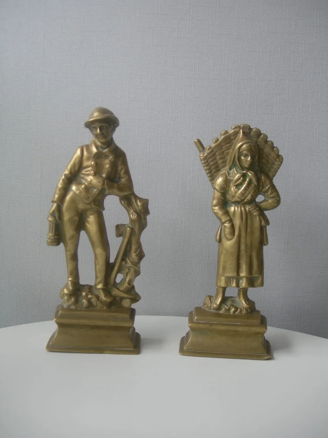 Каминные фигурки, пара, бронза, Голландия 2