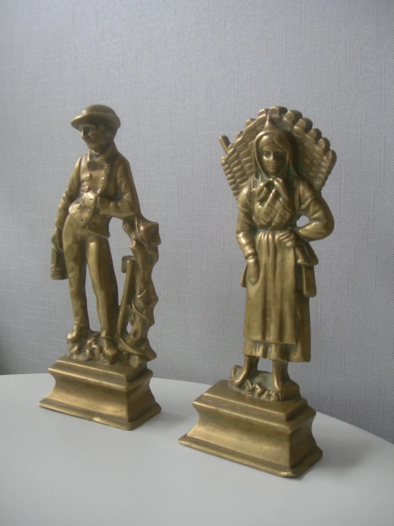 Каминные фигурки, пара, бронза, Голландия 5