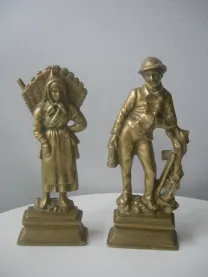 Каминные фигурки, пара, бронза, Голландия