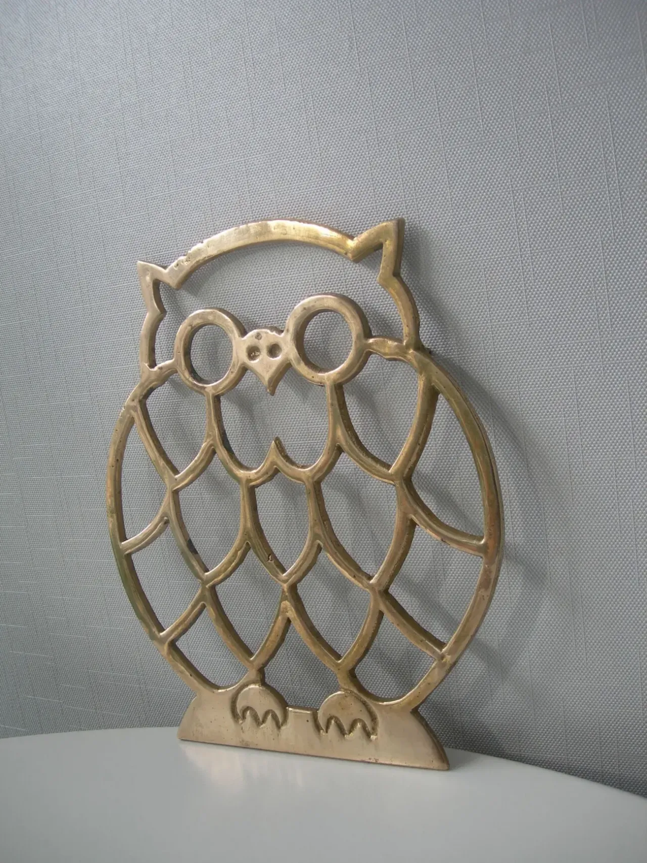 Панно, подставка, Сова, бронза, Германия 5