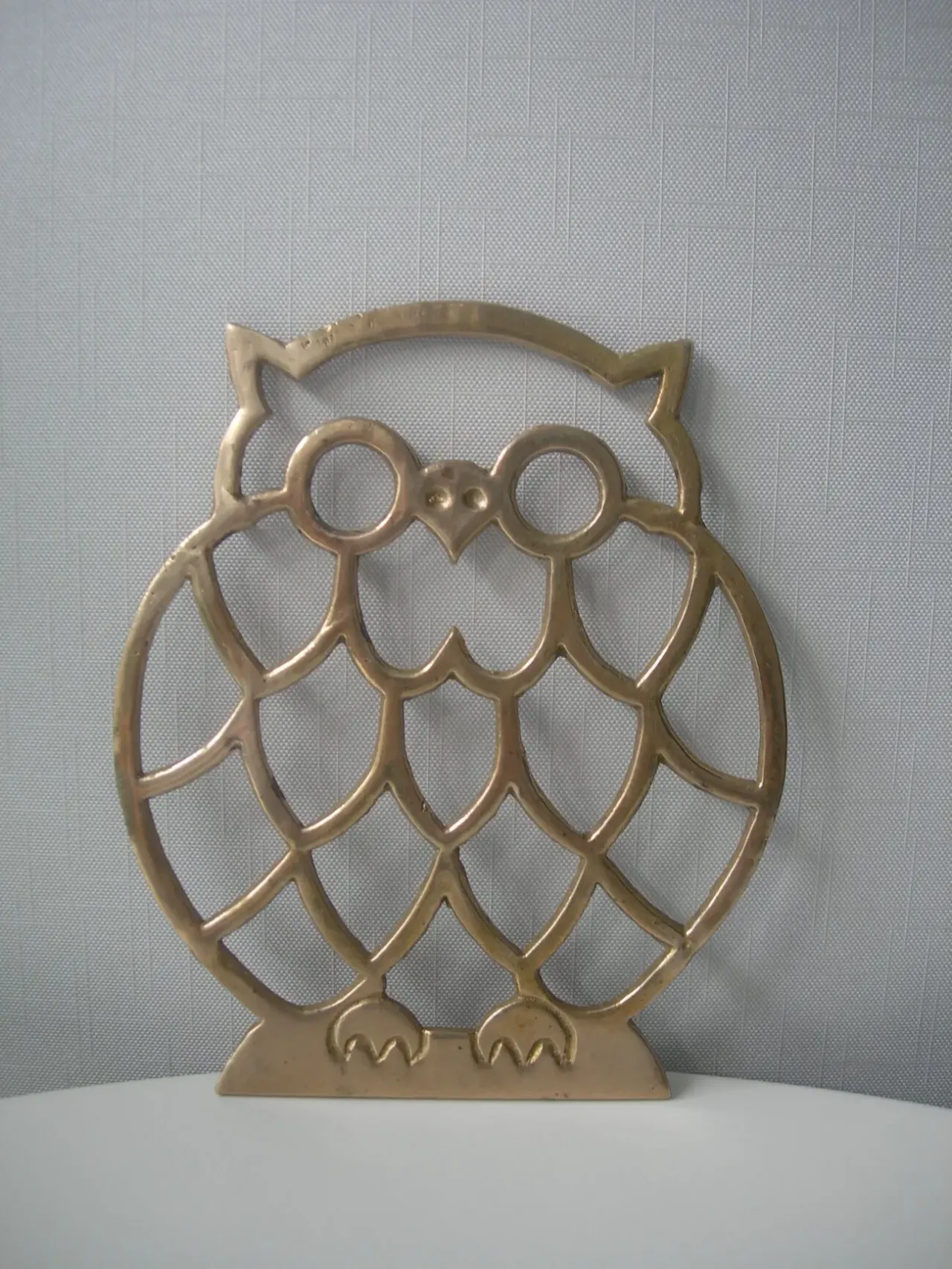 Панно, подставка, Сова, бронза, Германия