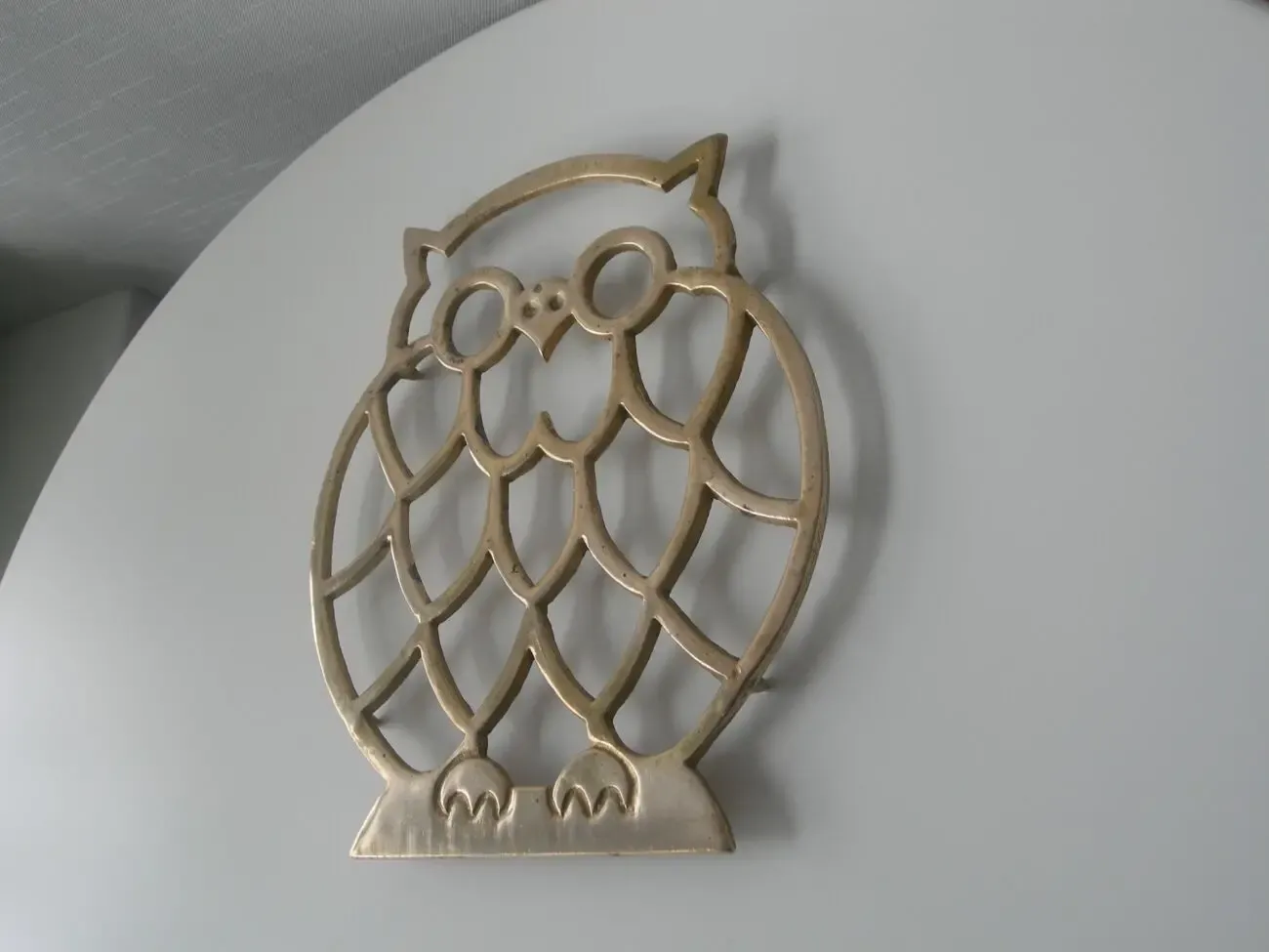 Панно, подставка, Сова, бронза, Германия 3