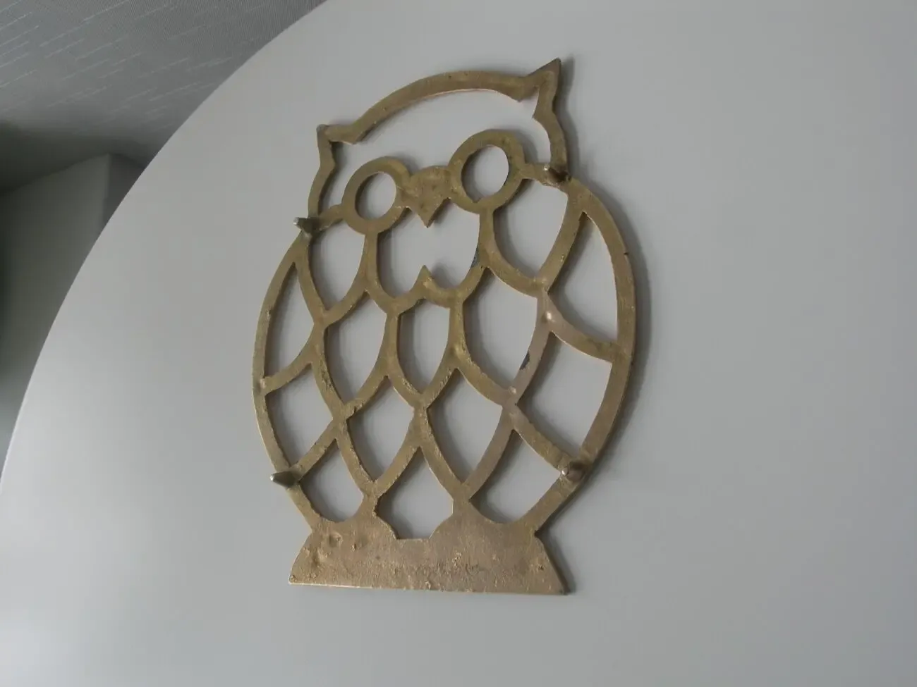 Панно, подставка, Сова, бронза, Германия 4