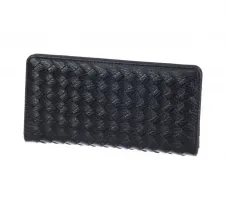 Чёрный кошелёк плетенка