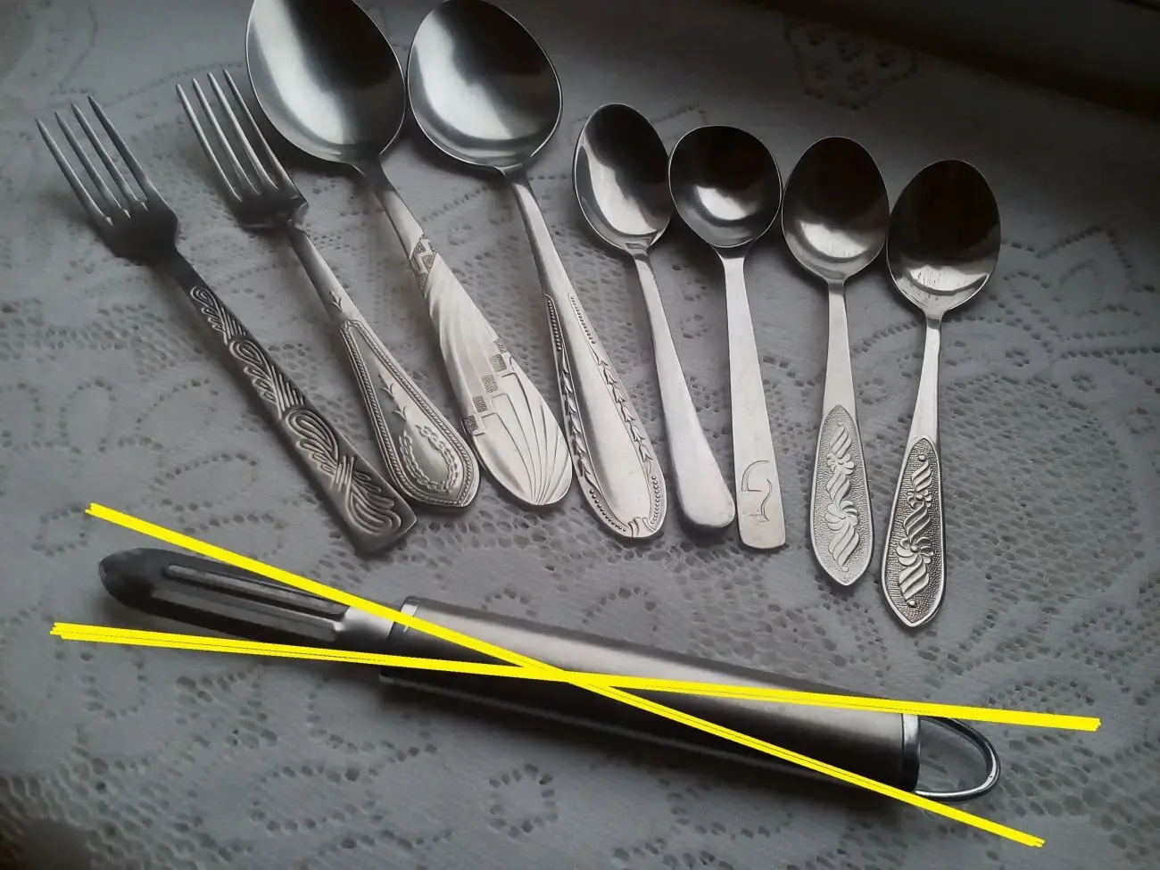 Столовая ложка чайные ложки вилка десертная прибор столовый 6