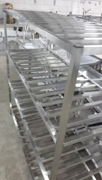 Стеллаж усиленный решетчатые полки из нержавейки 1000 кг