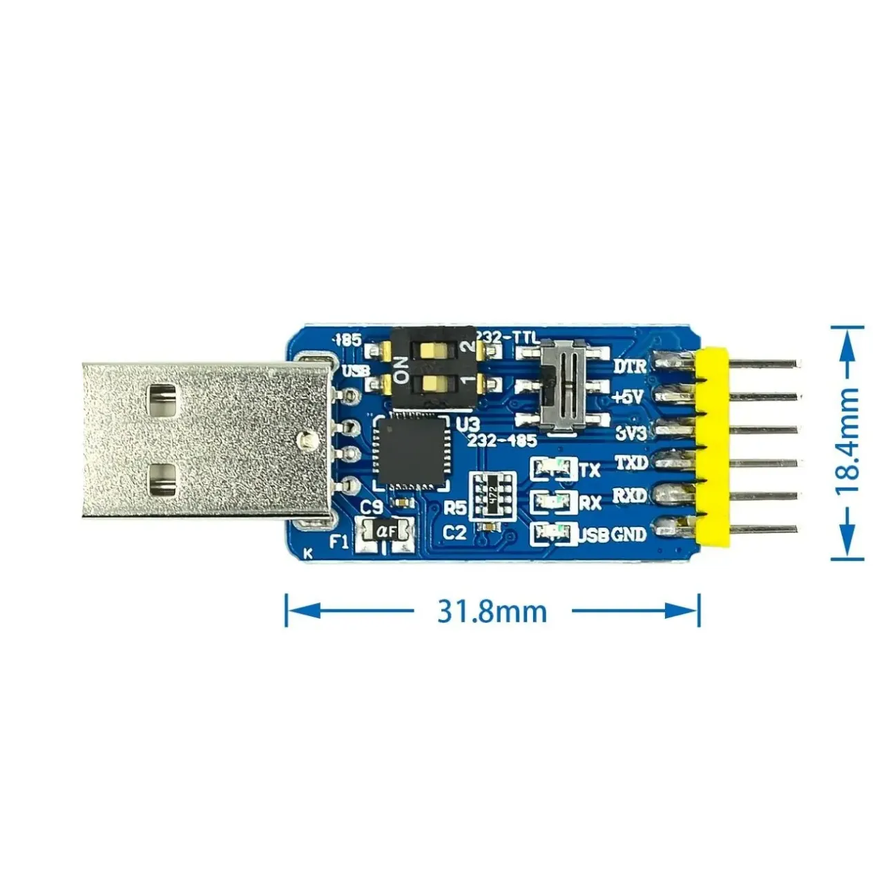 Usb Ttl 3,3В и 5В адаптер на чипах PL2303, CH340, CP2102 8