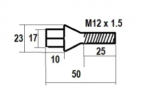 Болт колісний бмв е-30 оригінал