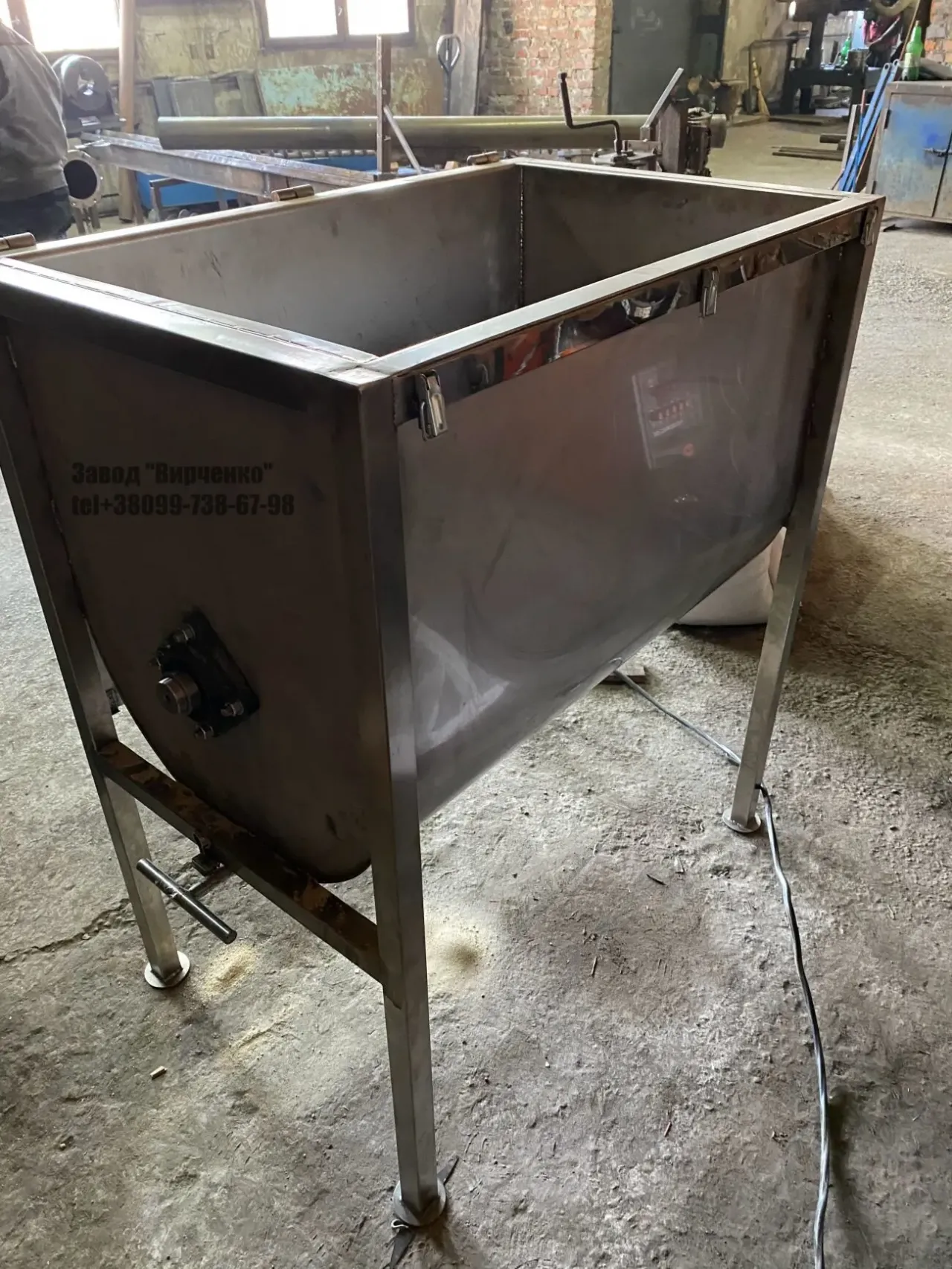 Ленточный пищевой смеситель 900 литров Нерж 304 6