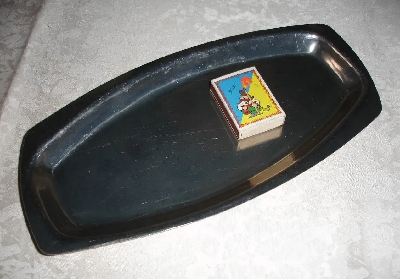 БЛЮДО/оселедниця 27х14х1,5 см; нержавійка; 3 шт.; раритет ссср