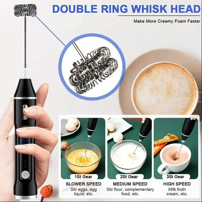 Перезаряжаемый мини-блендер USB. Вспениватель молока 5