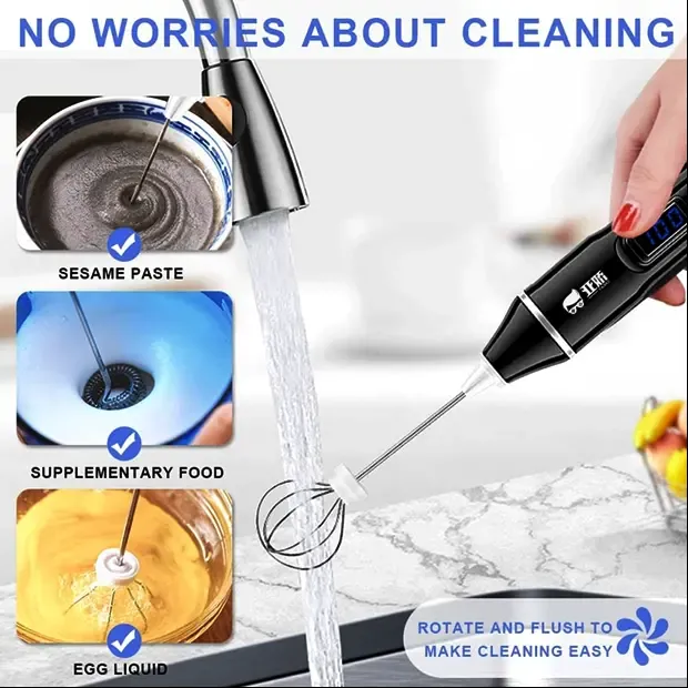 Перезаряжаемый мини-блендер USB. Вспениватель молока 3