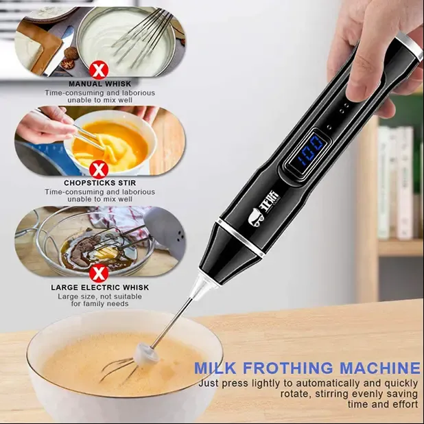 Перезаряжаемый мини-блендер USB. Вспениватель молока 4