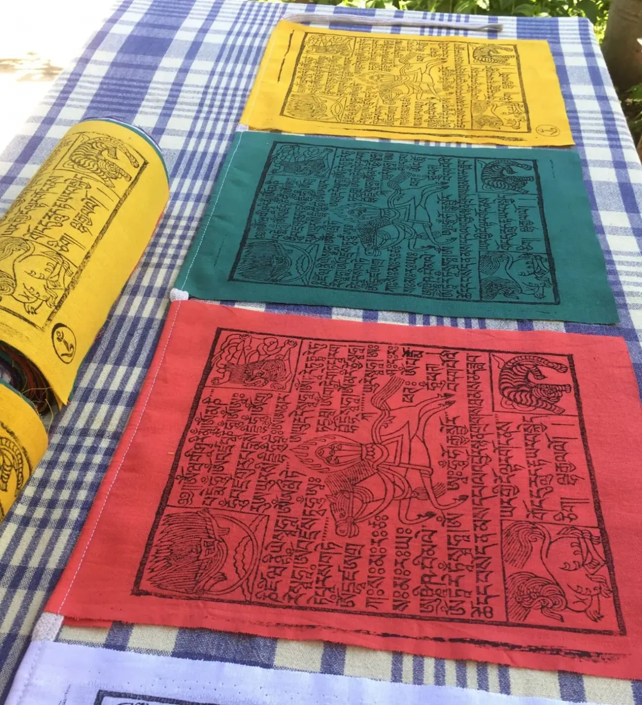 Флажки Лунг-Та, 25х32 см, 100% хлопок, 10 шт. в лоте, длина 2,5 м +50 8