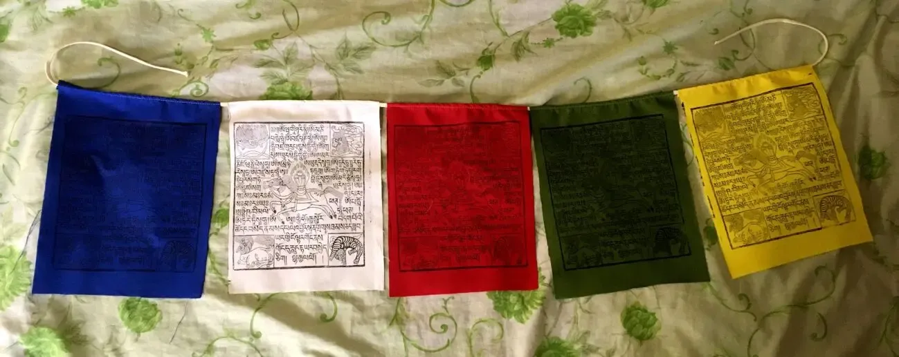 Флажки Лунг-Та, 25х32 см, натуральный хлопок без синтетики, 5 шт. лот 2