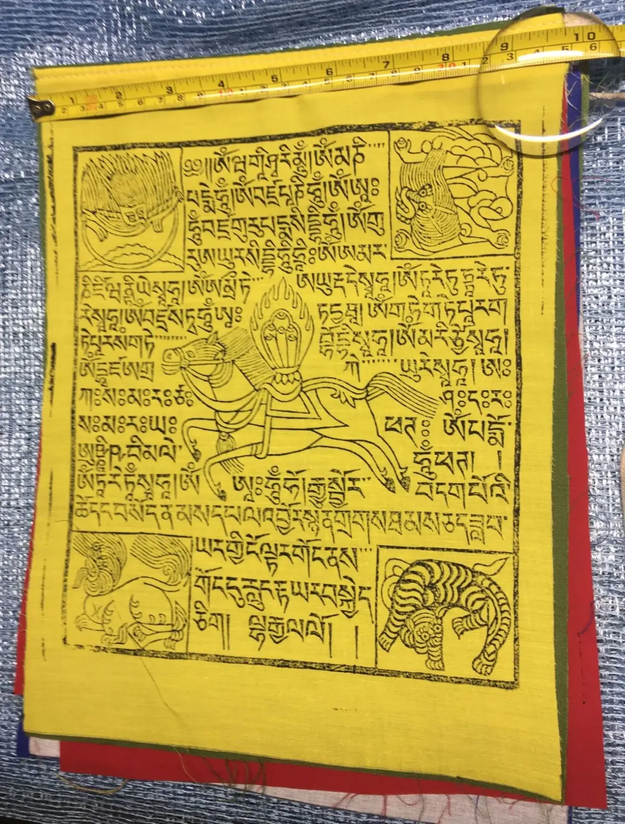 Флажки Лунг-Та, 25х32 см, натуральный хлопок без синтетики, 5 шт. лот 8