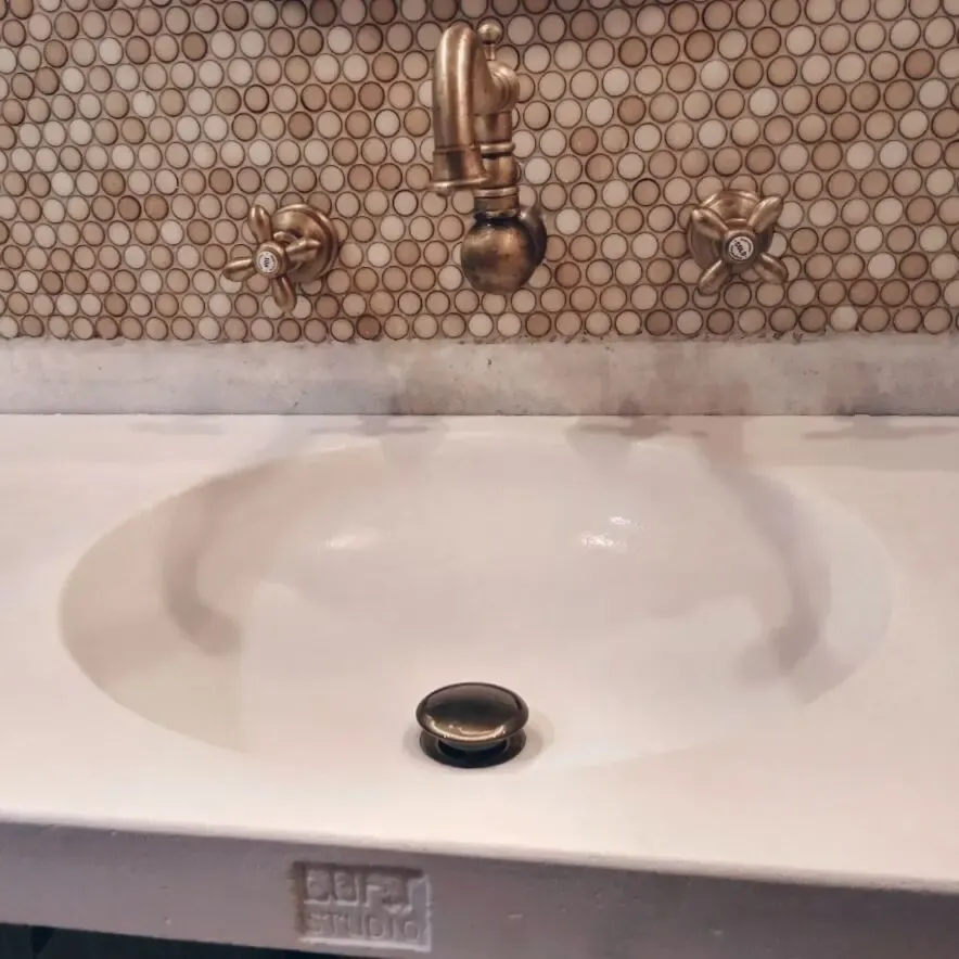 Умывальник круглый бетонный белый,из бетона лофт, раковина, подвесной