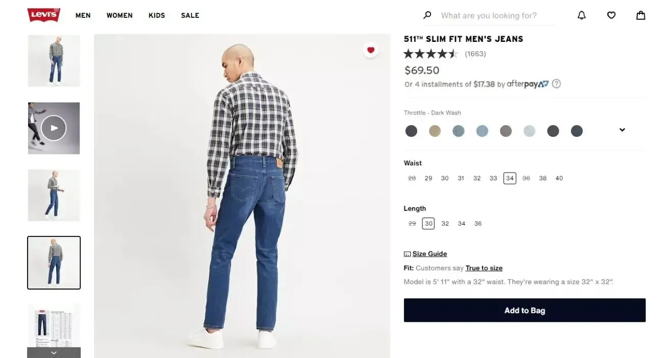 Джинси Levi's 511 Slim Fit W34xL29 (Levis) 3