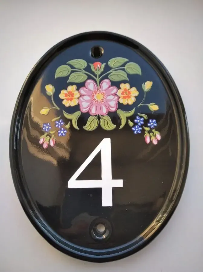 Номерок на входную дверь, керамика