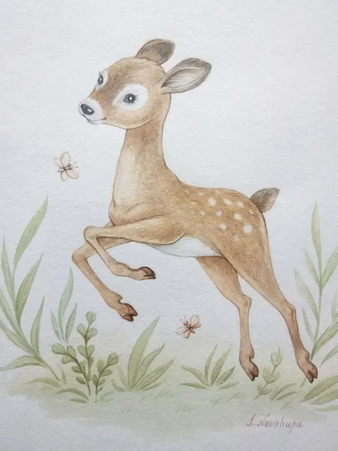 Оформление детской, картина Little Deer 3