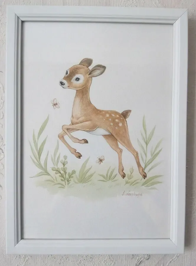 Оформление детской, картина Little Deer 2
