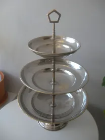 Этажер, блюдо, подставка, бронза, Англия, большой