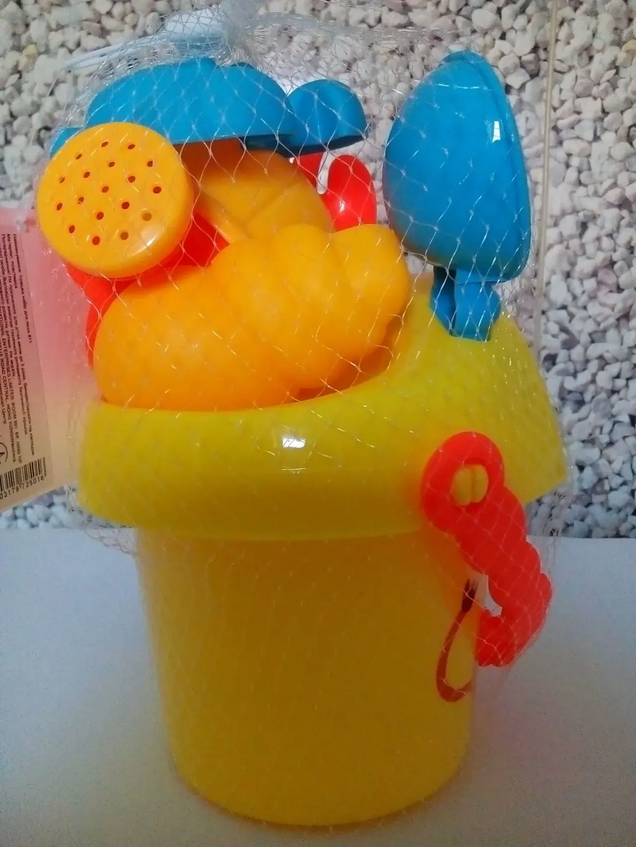 Набор Для Песочницы Средний Пасочки Грабли Лопатка Ведро Лейка 2