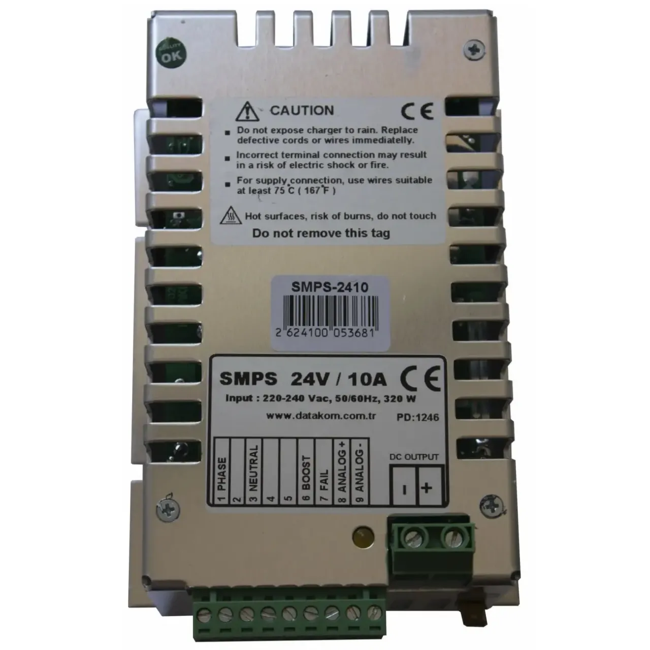 DATAKOM SMPS-2410 Зарядний пристрій акумулятора (24V/10A)