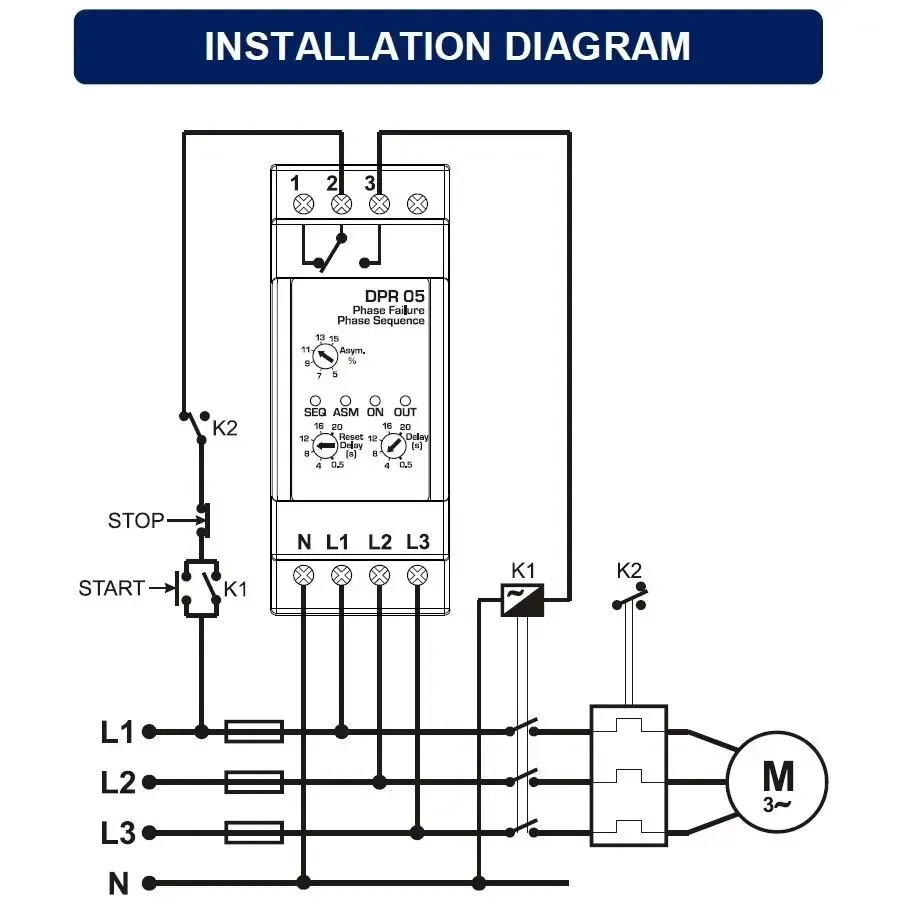 DATAKOM DPR-05 Контролер захисту від асиметрії напруги фаз 2