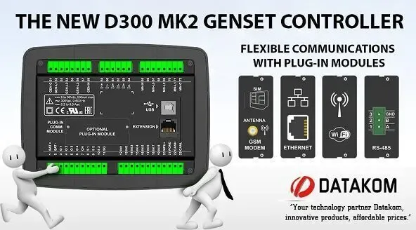 DATAKOM D-300-MK2 Багатофункціональний контролер генератора MPU + J193 5