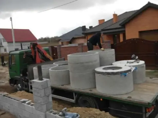 Круги БЕТОННІ кільця ЗЕМЛЯ чорнозем септики копання під ключЕКСКАВАТОР