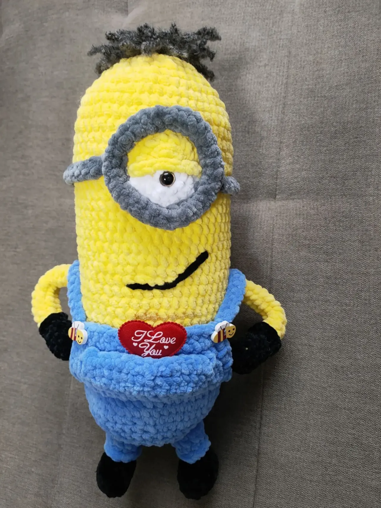 міньон Боб  із мультфільма Гадкий я плюшева вязана іграшка  33см 4