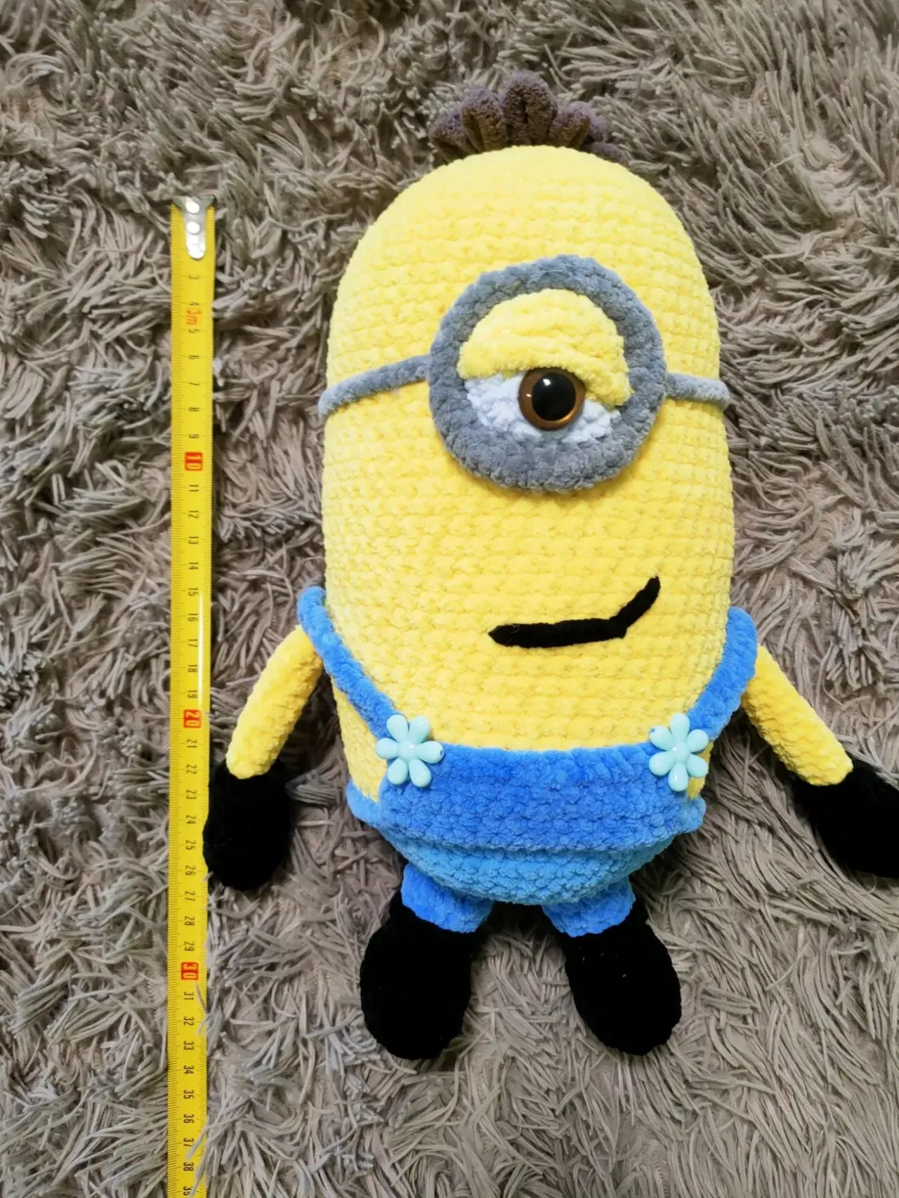 вязаная іграшка миньон Стюарт.мяка іграшка міньони плюшева ручна робот 2