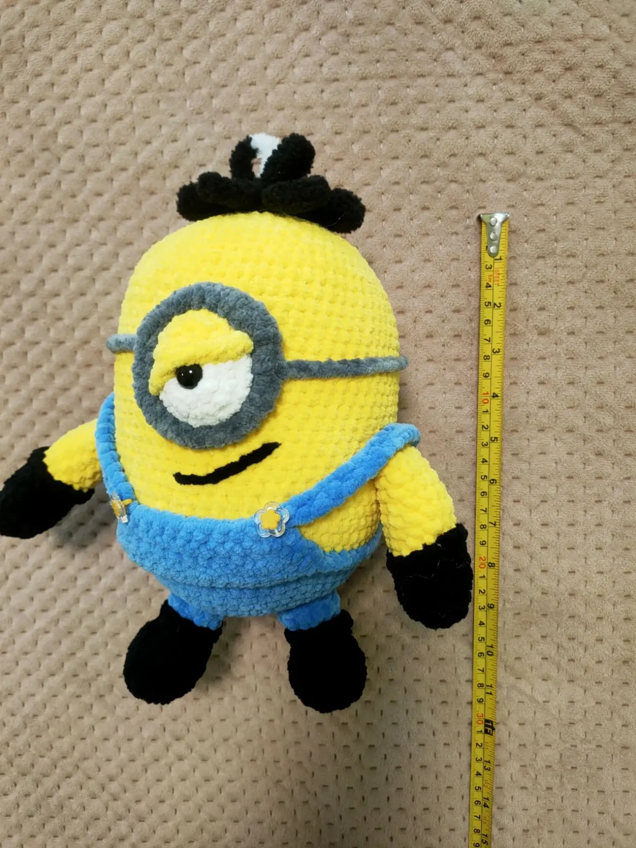 вязаная іграшка миньон Стюарт.мяка іграшка міньони плюшева ручна робот 5