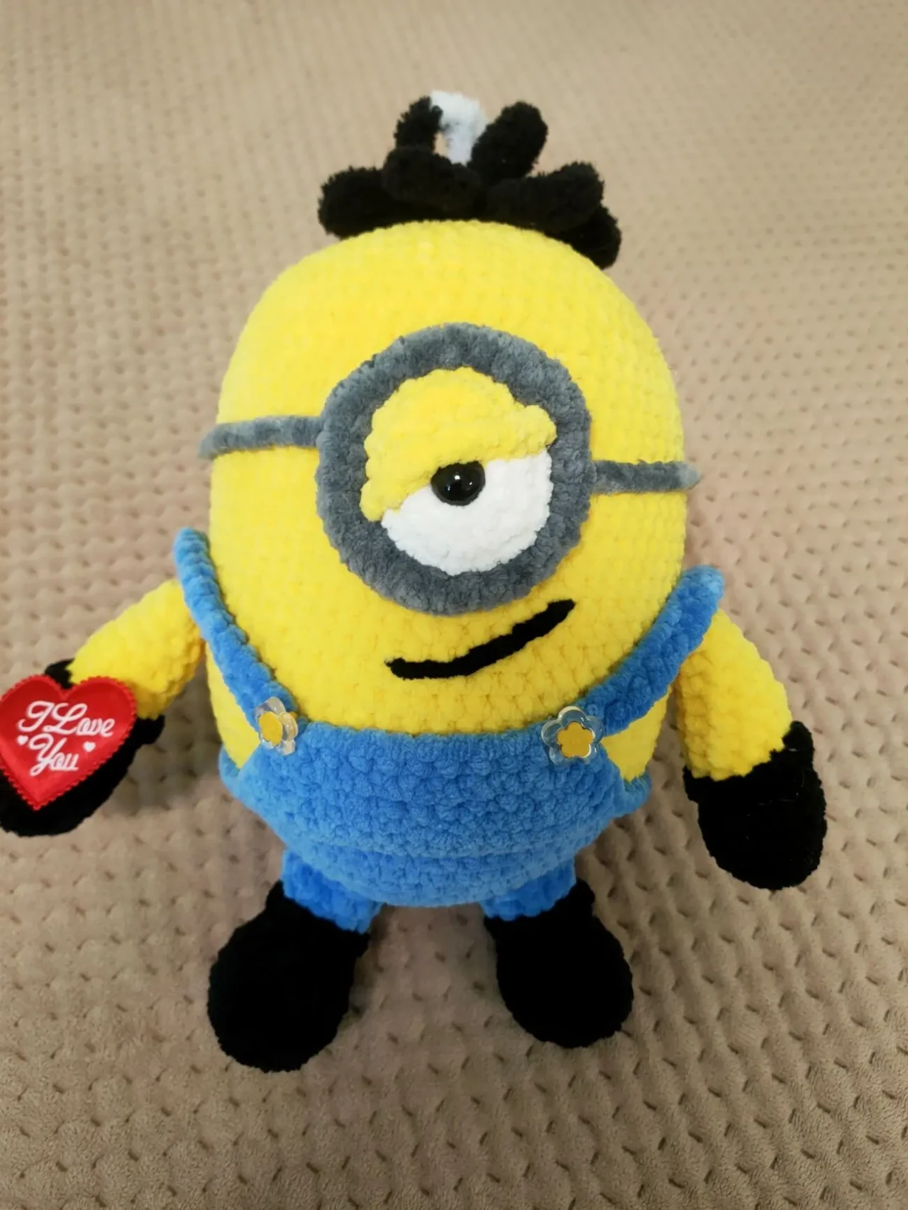 вязаная іграшка миньон Стюарт.мяка іграшка міньони плюшева ручна робот