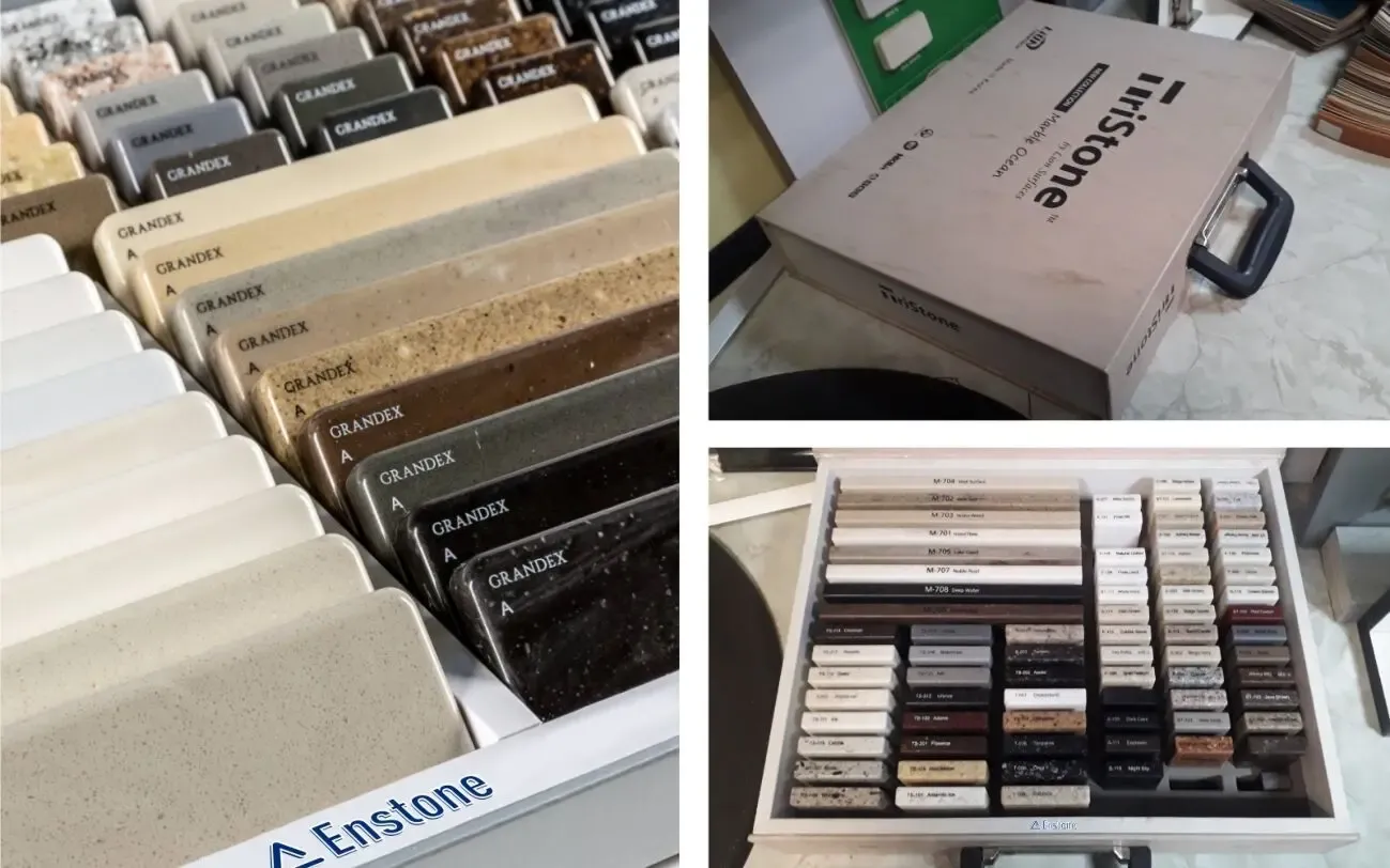 Столешницы для компьютерных столов из акрилового камня под заказ 2